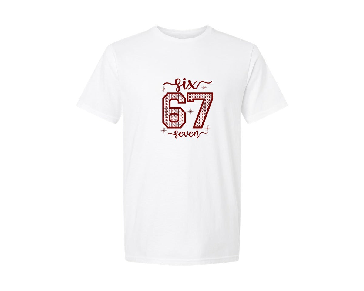 brand:Generic|color:White|67 Valentine Svg67 Valentine Graphic T-Shirt