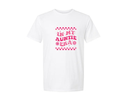brand:Generic|color:White|In My Auntie Era Baby Announcement Aunt Graphic T-Shirt