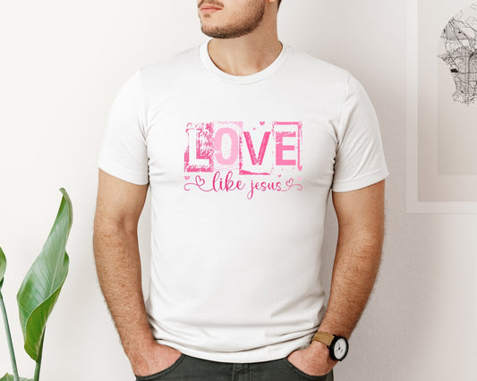 Retro Love Like Jesus Graphic T-Shirt