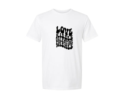 brand:Generic|color:White|Love Kisses Valentine Wishes 4 Graphic T-Shirt