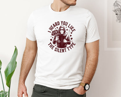 brand:Bella Canvas|color:White|Funny Horror Valentine Love Day 7 Graphic T-Shirt