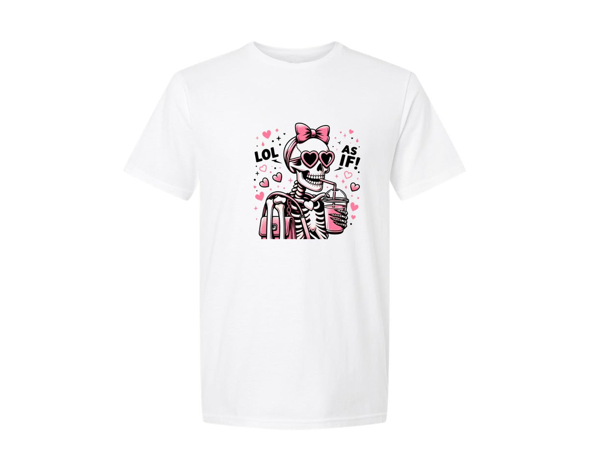 brand:Generic|color:White|Valentine Bougie Funny Graphic T-Shirt