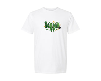 brand:Generic|color:White|St Patricks Day Mama Design 4 Graphic T-Shirt