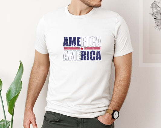 America Patriotic Graphic T-Shirt