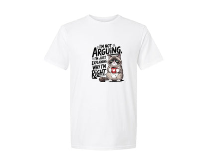 brand:Generic|color:White|Funny Cat Sarcastic Sassy Graphic T-Shirt