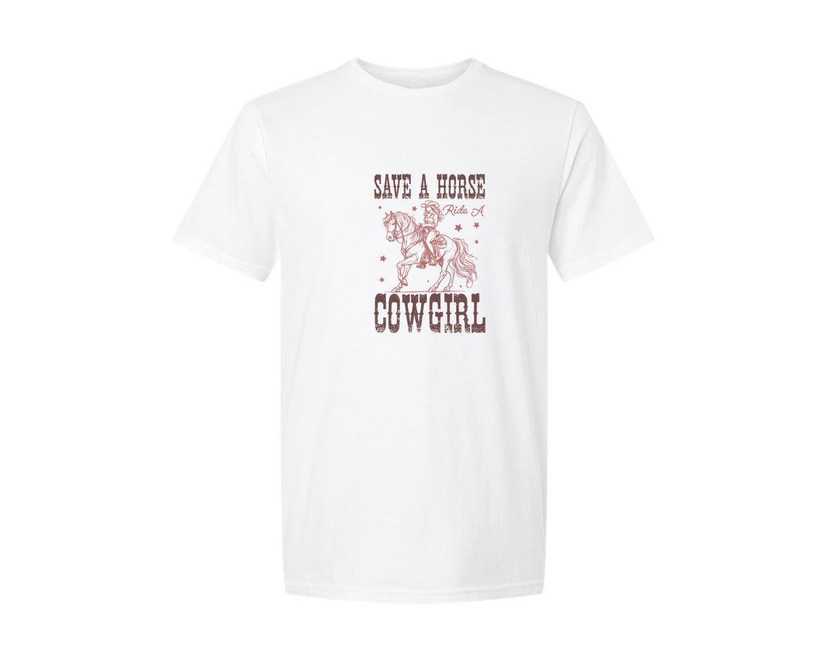 brand:Generic|color:White|Vintage Western Cowgirl 30 Graphic T-Shirt