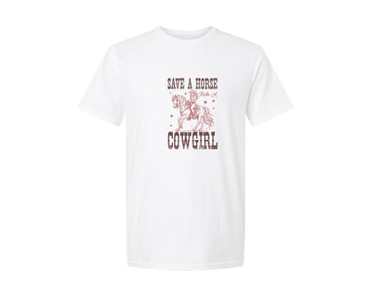 brand:Generic|color:White|Vintage Western Cowgirl 30 Graphic T-Shirt