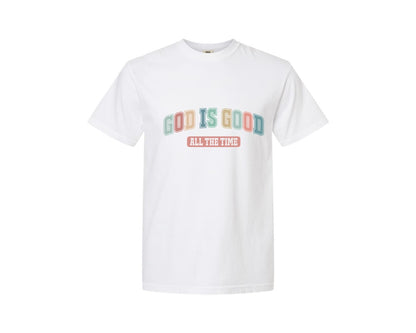 brand:Comfort Colors|color:White|God Is Good All The Time 11 Graphic T-Shirt