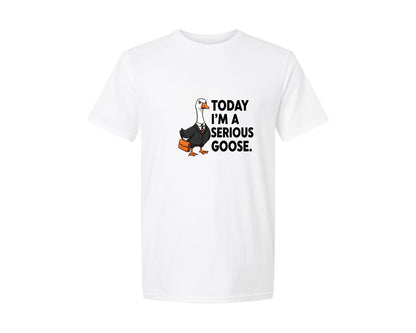 brand:Generic|color:White|Funny Goose Today Im A Serious Goose Pn Graphic T-Shirt