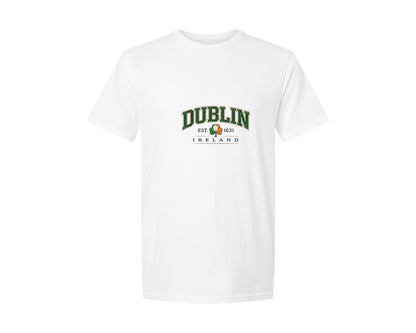 brand:Generic|color:White|Dublin Ireland Vintage Shamrock Graphic T-Shirt