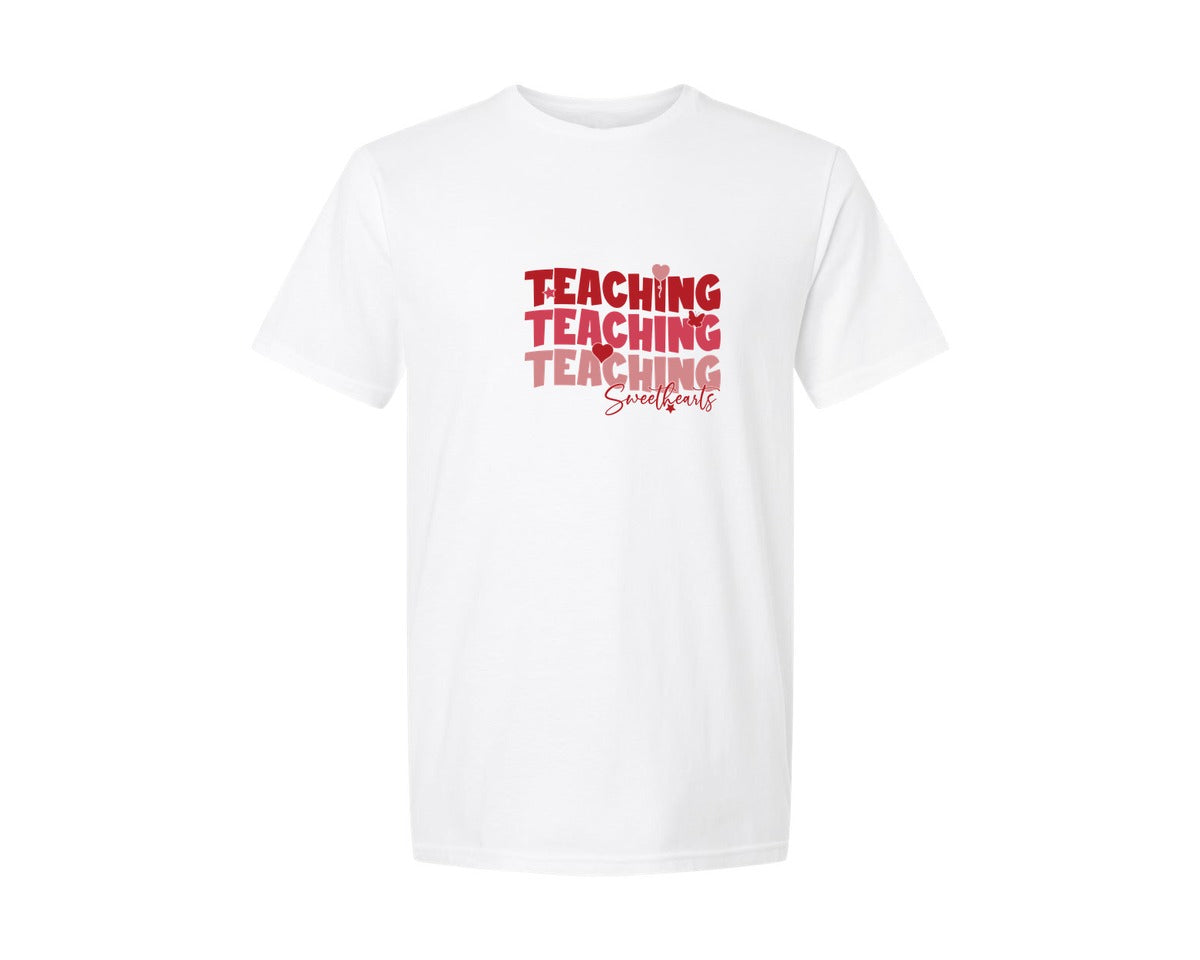 brand:Generic|color:White|Teaching Sweethearts Valentine Shirt Graphic T-Shirt