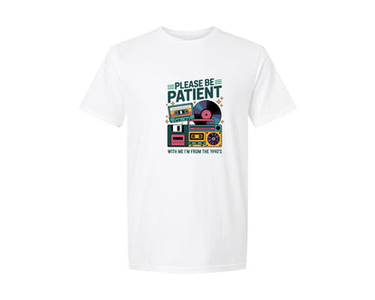 brand:Generic|color:White|Retro Western Please Be Patient With Me Graphic T-Shirt