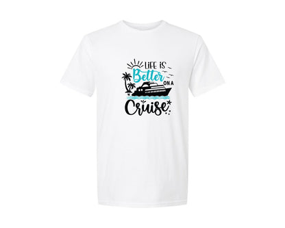 brand:Generic|color:White|Life Is Better On A Cruise Summer P Graphic T-Shirt