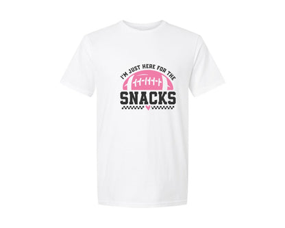 brand:Generic|color:White|Im Just Here For The Snacks 4 Graphic T-Shirt