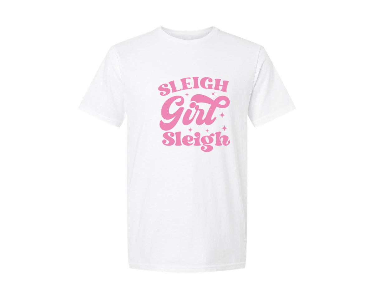 brand:Generic|color:White|Sleigh Girl Sleigh T Shirt Sassy Graphic T-Shirt