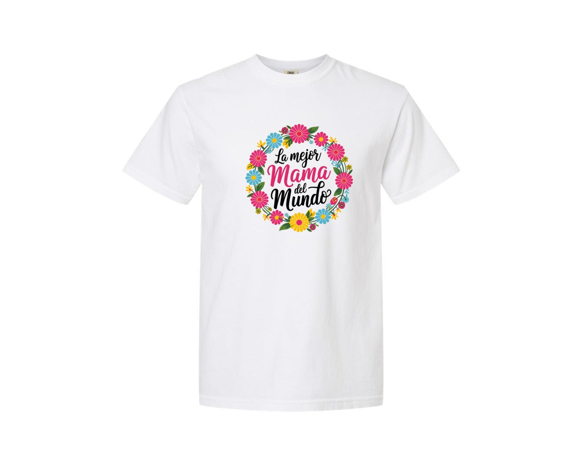 brand:Comfort Colors|color:White|Spanish Mothers Day 6 Graphic T-Shirt