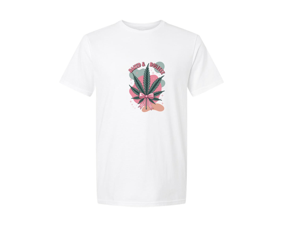 brand:Generic|color:White|Baked Boujee Funny 3 Graphic T-Shirt