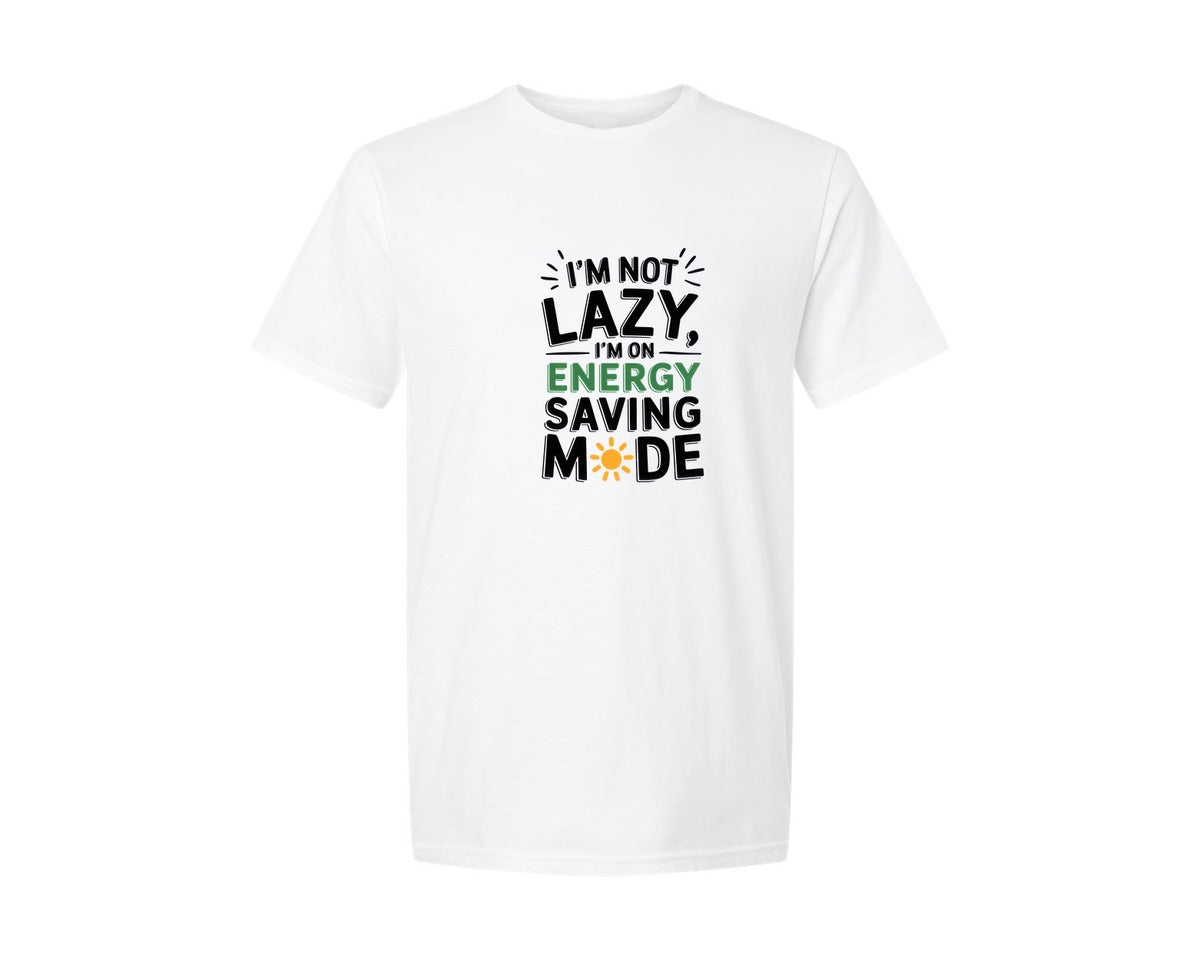 brand:Generic|color:White|Funny Im Not Lazy Quote Graphic T-Shirt