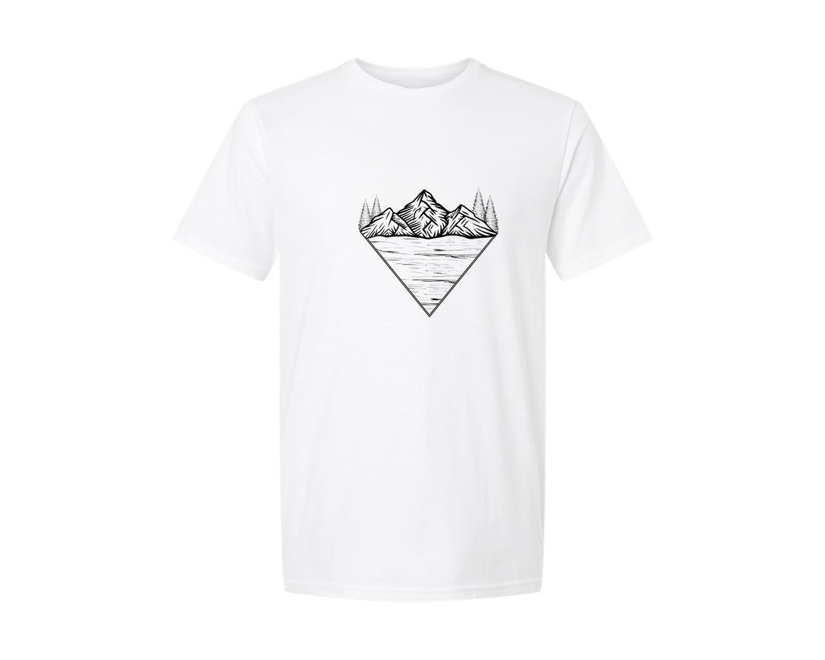 brand:Generic|color:White|Adventure Is Calling Line Art T Shirt Graphic T-Shirt