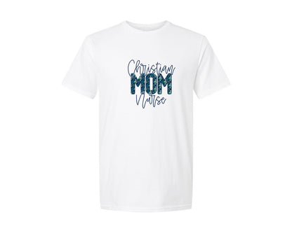brand:Generic|color:White|Christian Nurse Mom Mothers Day Graphic T-Shirt