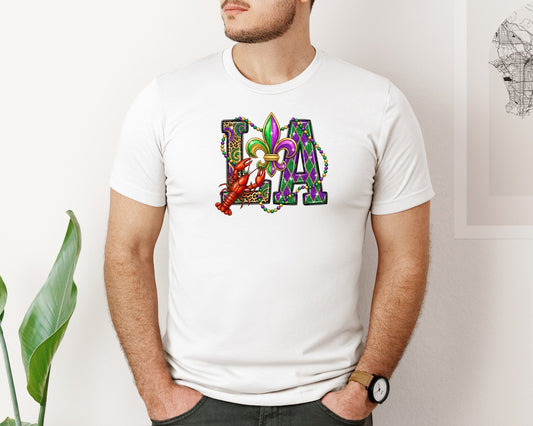 Louisiana Mardi Gras La Graphic T-Shirt