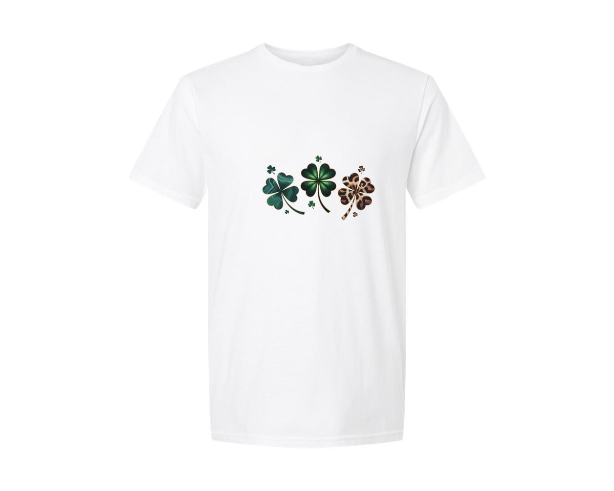 brand:Generic|color:White|Shamrock Retro Coquette St Patrick Graphic T-Shirt