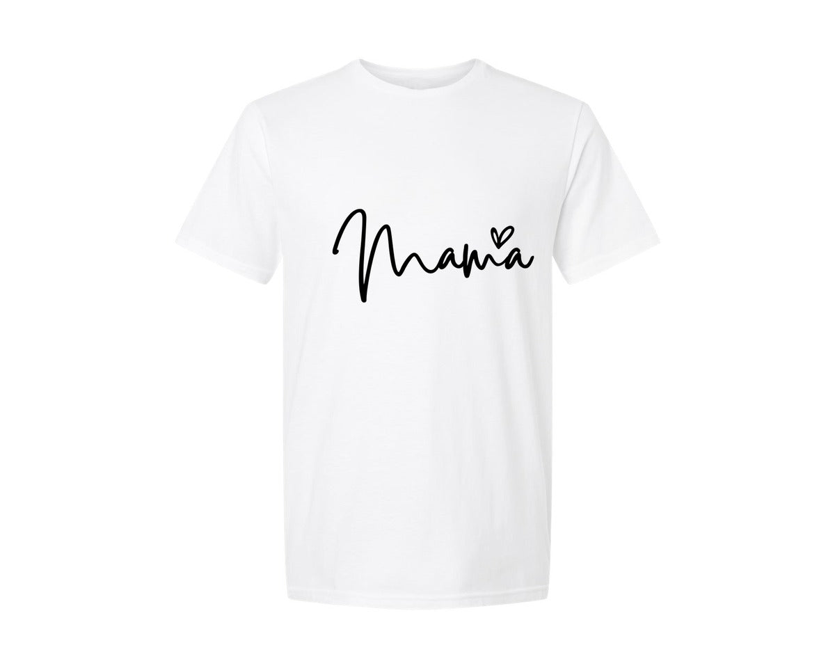 brand:Generic|color:White|Mama Heart Mothers Day Graphic T-Shirt
