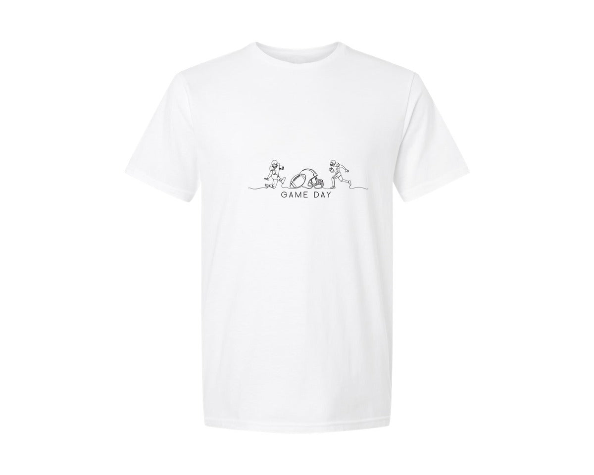 brand:Generic|color:White|Mens Game Day Football Graphic T-Shirt