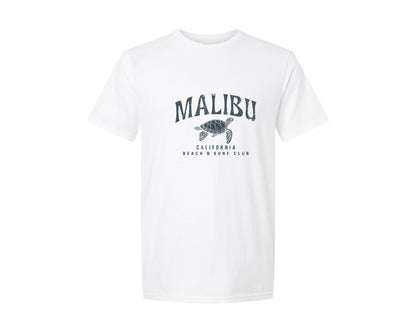 brand:Generic|color:White|Malibu California Beach Graphic T-Shirt