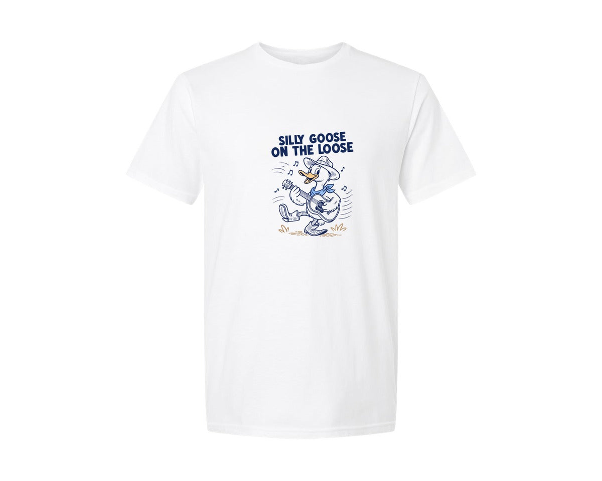 brand:Generic|color:White|Silly Goose On The Loose Graphic T-Shirt