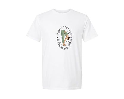 brand:Generic|color:White|Todays Yoga Pose Is Downward Spiral Graphic T-Shirt