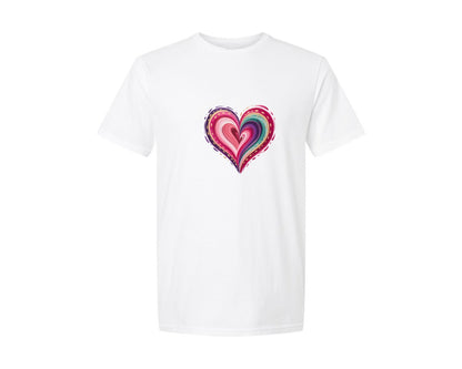 brand:Generic|color:White|Valentine Love Heart 2 Graphic T-Shirt