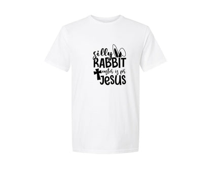 brand:Generic|color:White|Silly Rabbit Easter Is For Jesus Ea Graphic T-Shirt