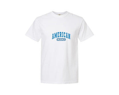 brand:Comfort Colors|color:White|American Mama 4Th Of July 8 Graphic T-Shirt