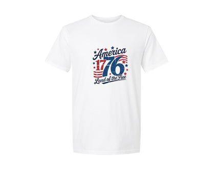 brand:Generic|color:White|1776 America 4Th Of July 1776 3 Graphic T-Shirt