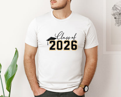 brand:Bella Canvas|color:White|Class Of 2026 Senior 2026 Graduation 2 Graphic T-Shirt