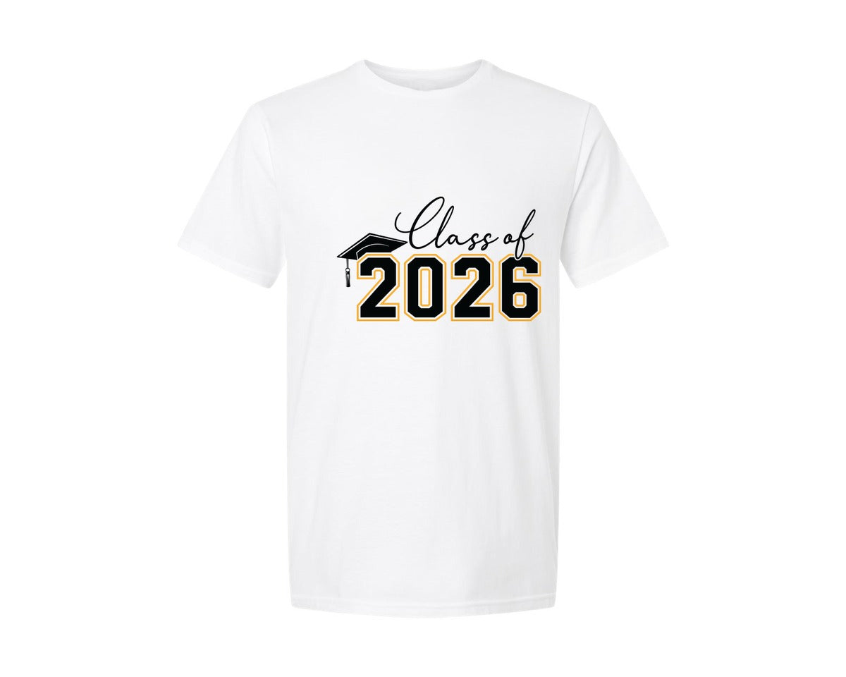 brand:Generic|color:White|Class Of 2026 Senior 2026 Graduation 2 Graphic T-Shirt