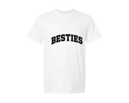 brand:Generic|color:White|Retro Besties Varsity Graphic T-Shirt