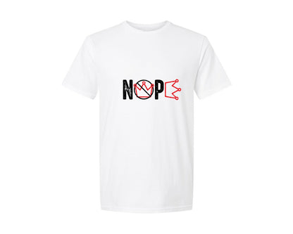 brand:Generic|color:White|No Kings Protest Sign Nope Graphic T-Shirt