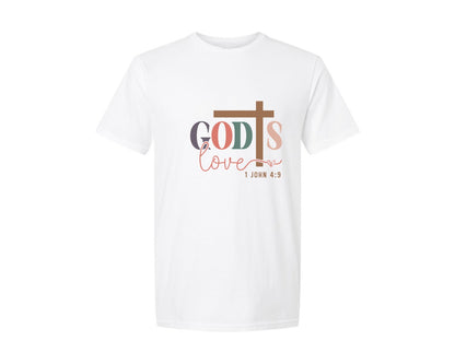 brand:Generic|color:White|Gods Love Boho Christian Graphic T-Shirt