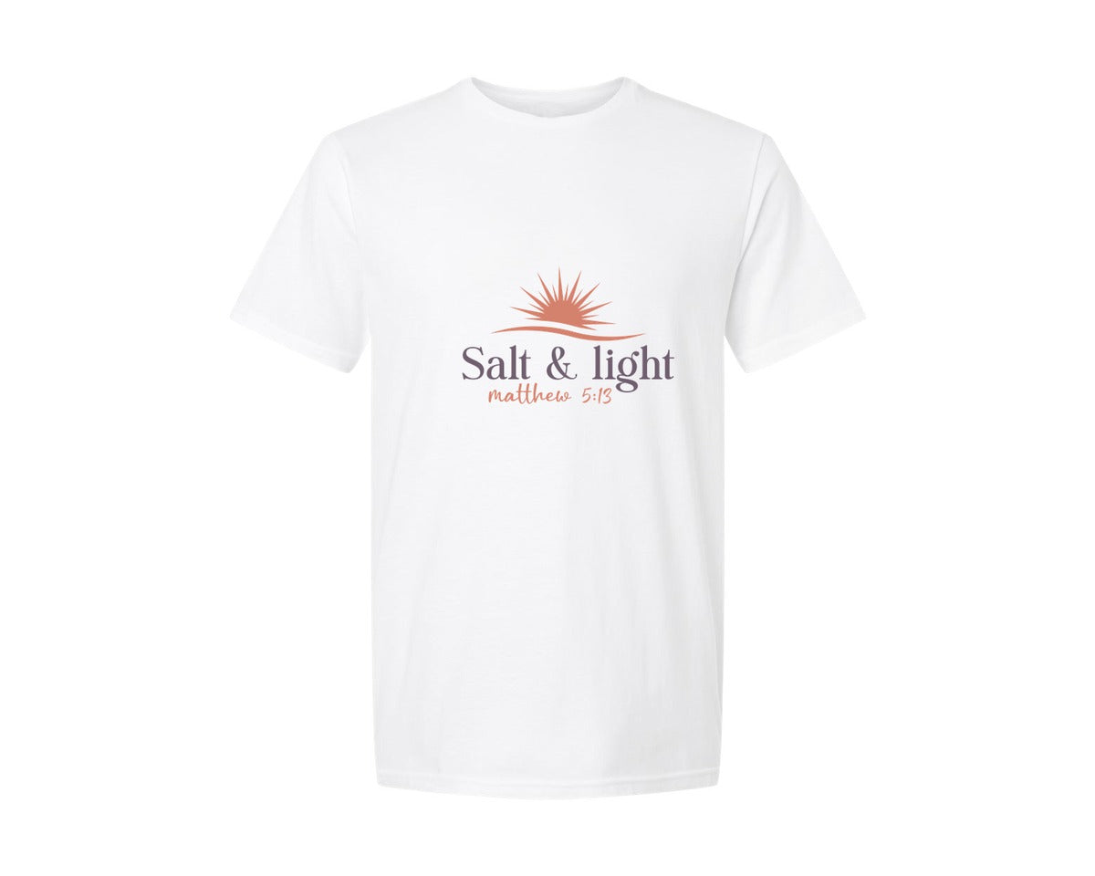 brand:Generic|color:White|Salt And Light Christian Shirt Graphic T-Shirt