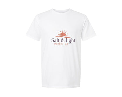 brand:Generic|color:White|Salt And Light Christian Shirt Graphic T-Shirt