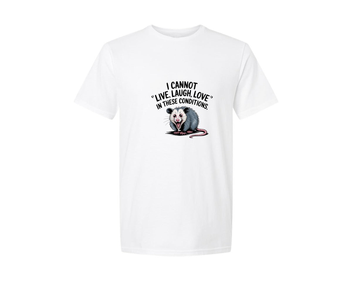 brand:Generic|color:White|Sarcastic Animal Mental Health Graphic T-Shirt