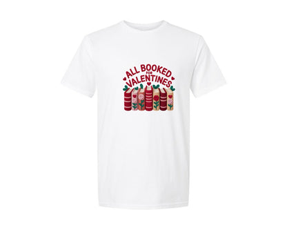 brand:Generic|color:White|All Booked For Valentines T Shirt Design 3 Graphic T-Shirt