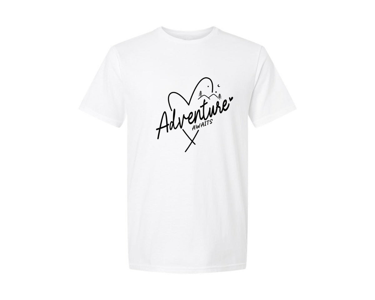 brand:Generic|color:White|Adventure Mountain 2 Graphic T-Shirt