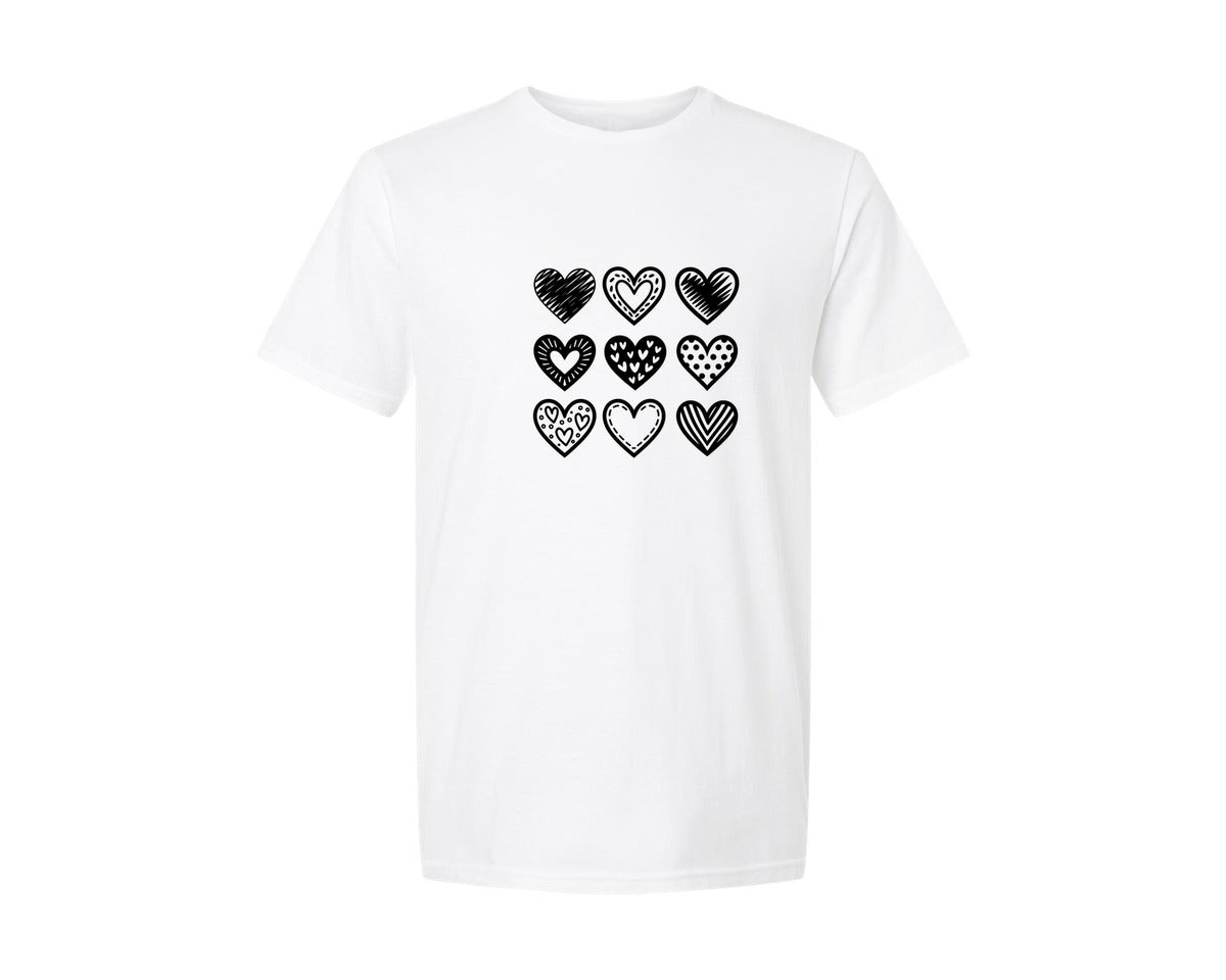 brand:Generic|color:White|Valentine Love Design Graphic T-Shirt