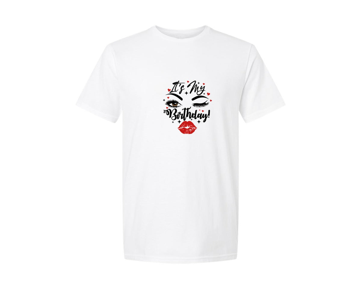 brand:Generic|color:White|Its My Birthday Party Girl T Shirt Graphic T-Shirt