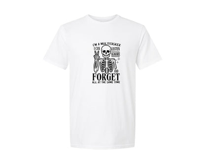 brand:Generic|color:White|Im A Multitasker Office Humor Graphic T-Shirt