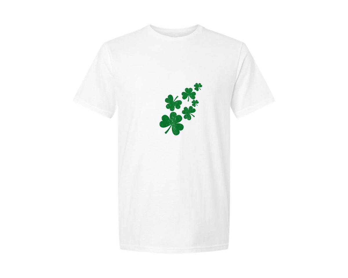 brand:Generic|color:White|St Patricks Day Shamrock Heart 12 Graphic T-Shirt