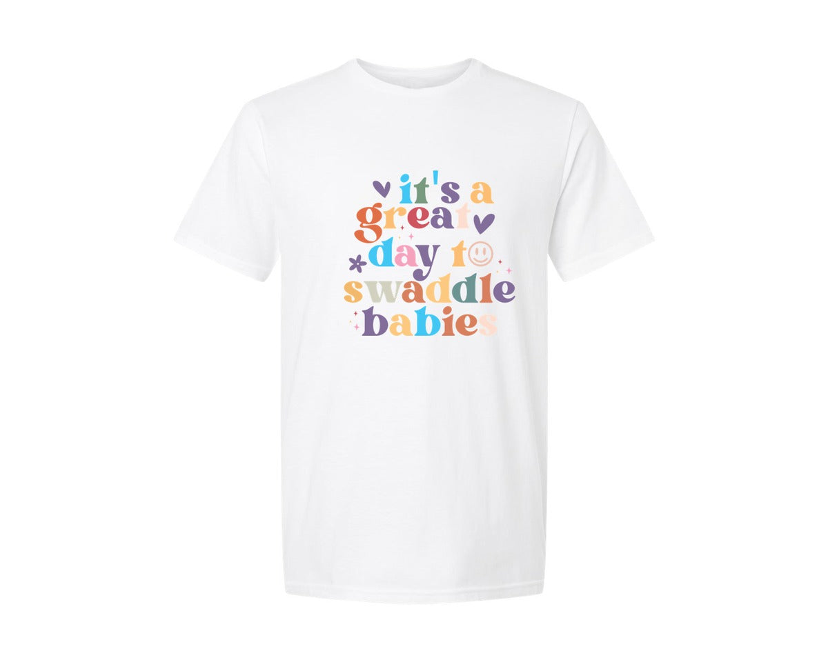 brand:Generic|color:White|Its A Beautiful Day To Catch Babies Graphic T-Shirt